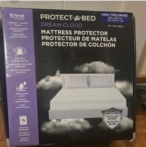 NEW Protect A Bed Dream CloudMattress Protector King 78" X80"Dust Mite Barrier